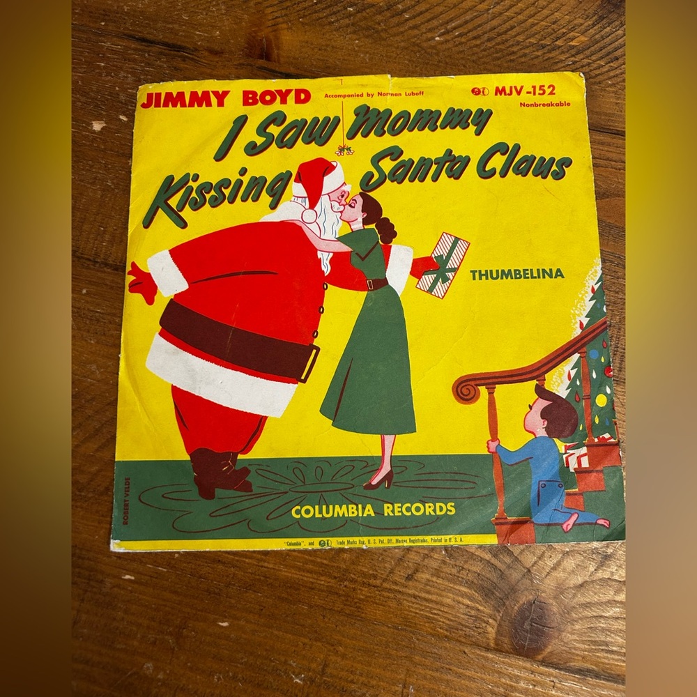 I SAW MOMMY KISSING SANTA CLAUS - JIMMY BOYD - Columbia Records MJV-152 - Vinyl